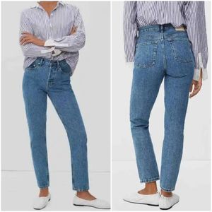 Everlane 90s Cheeky Jeans Mid Wash Crop Sz 27